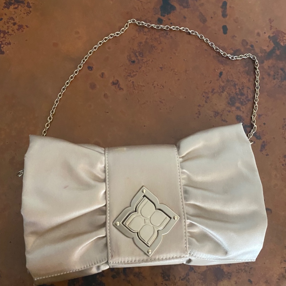 BCBG gold clutch evening bag - Picture 2 of 3